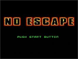 Title screen of No Escape on the Sega Genesis.